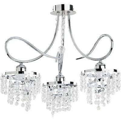 Lustre glamour DIANA chromé à cristaux 3xE14 10W Alfa - Publicité Lustre glamour DIANA chromé à cristaux 3xE14 10W Alfa - Publicité