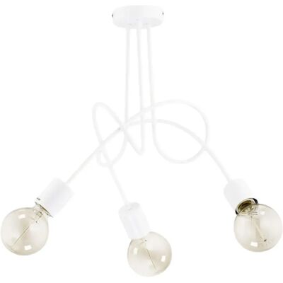 Suspension Alfa Tango blanche métal 3xE27 60W IP20 Ø48cm - Publicité Suspension Alfa Tango blanche métal 3xE27 60W IP20 Ø48cm - Publicité