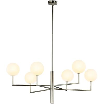 Jupiter Lustre design métal - Argent - Publicité Jupiter Lustre design métal - Argent - Publicité