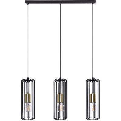 Suspension Kaja Gabia K-4936 loft métal noir/or 3xE27 - Publicité Suspension Kaja Gabia K-4936 loft métal noir/or 3xE27 - Publicité
