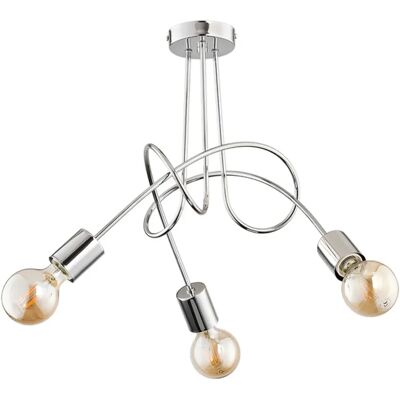 Lustre suspension Alfa Tango chrome 3xE27 60W dimmable - Publicité Lustre suspension Alfa Tango chrome 3xE27 60W dimmable - Publicité