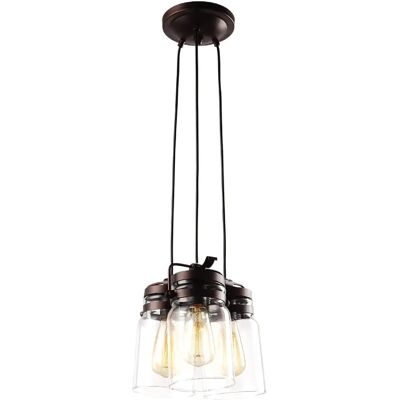 Suspension industrielle verre brun 3xE27 Kaja Raven - Publicité Suspension industrielle verre brun 3xE27 Kaja Raven - Publicité