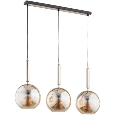 Lustre Alfa Volda verre moderne noir ambre 6xE14 63065 - Publicité Lustre Alfa Volda verre moderne noir ambre 6xE14 63065 - Publicité