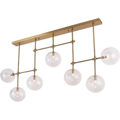 Maxlight lustre plafonnier 7 globes - Or - Publicité Maxlight lustre plafonnier 7 globes - Or - Publicité