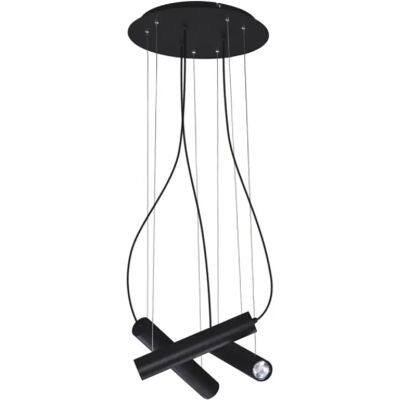 Kaja Suspension moderne 3 spots GU10 - Noir - Publicité Kaja Suspension moderne 3 spots GU10 - Noir - Publicité