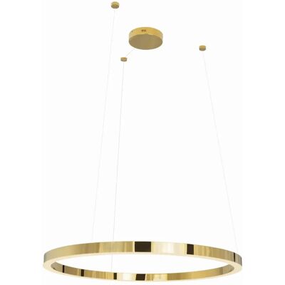 Suspension anneau moderne dorée Ø110 LED 67W Maxlight - Publicité Suspension anneau moderne dorée Ø110 LED 67W Maxlight - Publicité