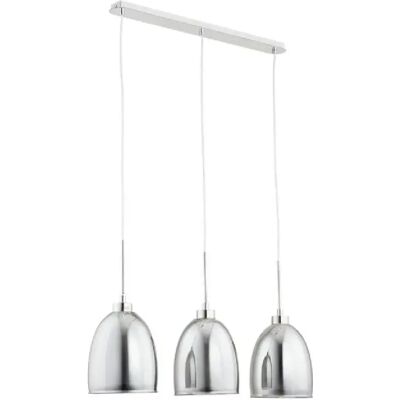Lustre Alfa Ronda 3xE27 60W chrome graphite verre métal - Publicité Lustre Alfa Ronda 3xE27 60W chrome graphite verre métal - Publicité