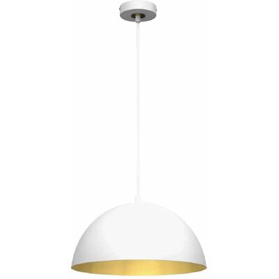 Suspension Blanc/Or Milagro - Design Industriel Moderne - Publicité Suspension Blanc/Or Milagro - Design Industriel Moderne - Publicité