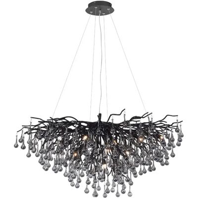 Suspension Cristal Noire Paul Neuhaus - G9 40W - Éclairage Moderne - Publicité Suspension Cristal Noire Paul Neuhaus - G9 40W - Éclairage Moderne - Publicité