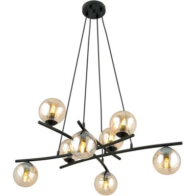 Emibig Suspension Essa 8 lumières - Noir - Publicité Emibig Suspension Essa 8 lumières - Noir - Publicité