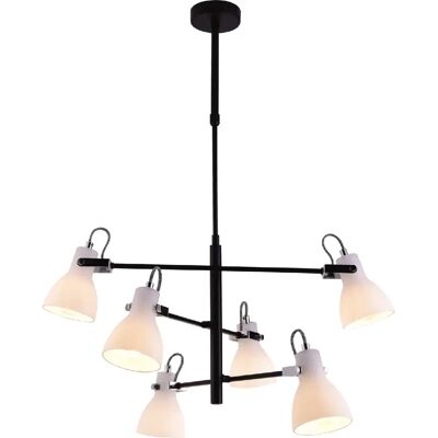 Lustre loft métal noir/blanc 6xE14 Kaja KANTI K-8108 - Publicité Lustre loft métal noir/blanc 6xE14 Kaja KANTI K-8108 - Publicité