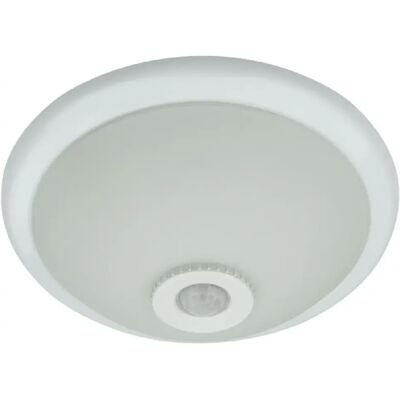 Ecolight Plafonnier verre PIR rond - Blanc - Publicité Ecolight Plafonnier verre PIR rond - Blanc - Publicité