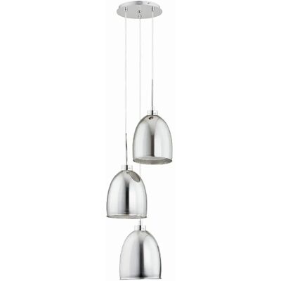 Suspension Alfa Ronda 3xE27 chromé graphite 34cm H100cm - Publicité Suspension Alfa Ronda 3xE27 chromé graphite 34cm H100cm - Publicité