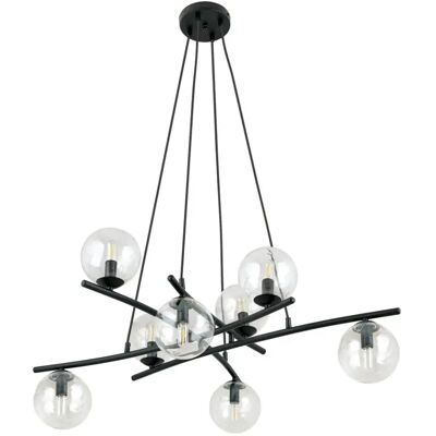 Emibig Lustre ESSA 8 lampes - Noir - Publicité Emibig Lustre ESSA 8 lampes - Noir - Publicité