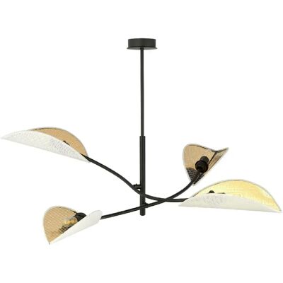 Emibig Lustre plafonnier Lotus 4 - Noir - Publicité Emibig Lustre plafonnier Lotus 4 - Noir - Publicité