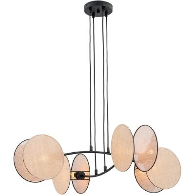 Emibig Suspension MOTIF 4 lumières - Crème - Publicité Emibig Suspension MOTIF 4 lumières - Crème - Publicité