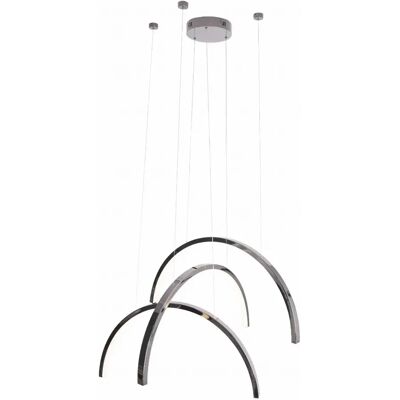Maxlight Suspension moderne triple arc chromé noir LED 63W TRIO - Publicité Maxlight Suspension moderne triple arc chromé noir LED 63W TRIO - Publicité