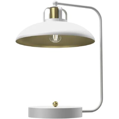 Lampe de Bureau Blanc/Or Milagro - Style Industriel - Publicité Lampe de Bureau Blanc/Or Milagro - Style Industriel - Publicité