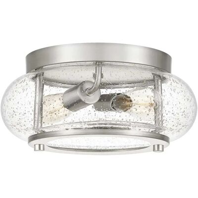 Quoizel Trilogy Nickel brossé 2 lampes - Applique plafonnier - Publicité Quoizel Trilogy Nickel brossé 2 lampes - Applique plafonnier - Publicité
