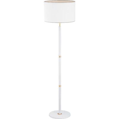 Alfa Lampadaire SOPRANO métal blanc/or abat-jour 155 cm - Publicité Alfa Lampadaire SOPRANO métal blanc/or abat-jour 155 cm - Publicité