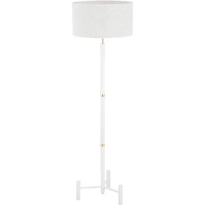 Lampadaire trépied blanc/doré 155 cm E27 Supra Alfa - Publicité Lampadaire trépied blanc/doré 155 cm E27 Supra Alfa - Publicité