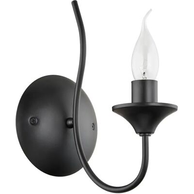 Applique minimaliste noire bougie 1xE14 10W UNITY Alfa - Publicité Applique minimaliste noire bougie 1xE14 10W UNITY Alfa - Publicité