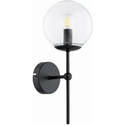 Applique industrielle noire globe verre Sebia E14 Alfa - Publicité Applique industrielle noire globe verre Sebia E14 Alfa - Publicité