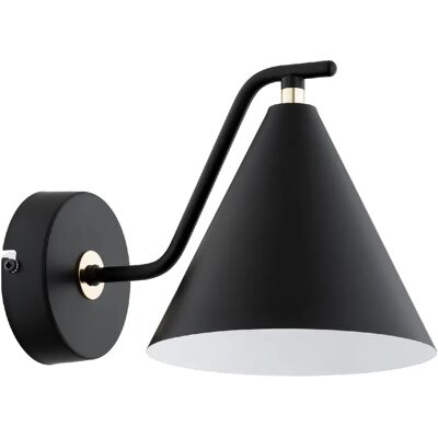 Alfa Applique Atlas minimaliste noire cône doré E27 15W - Publicité Alfa Applique Atlas minimaliste noire cône doré E27 15W - Publicité