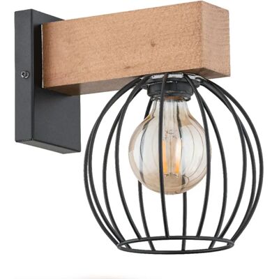 Applique murale moderne cage bois noir ARIZAN E27 Alfa - Publicité Applique murale moderne cage bois noir ARIZAN E27 Alfa - Publicité