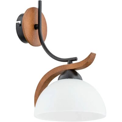 Applique scandinave Bafia E27 15W bois noir blanc Alfa - Publicité Applique scandinave Bafia E27 15W bois noir blanc Alfa - Publicité