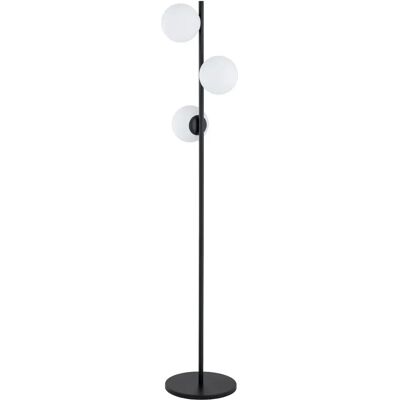 Alfa Lampadaire Malaga noir, 3 globes blancs, 157 cm E14 - Publicité Alfa Lampadaire Malaga noir, 3 globes blancs, 157 cm E14 - Publicité