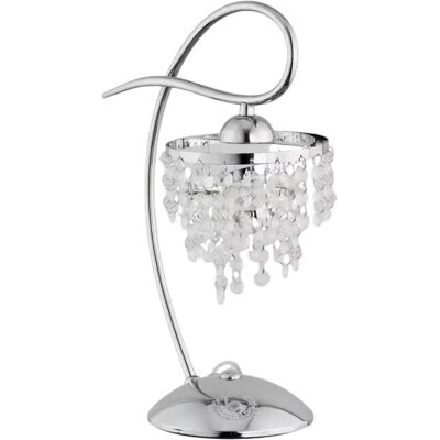 Lampe de table Alfa DIANA cristal chrome E14 40W 37cm - Publicité Lampe de table Alfa DIANA cristal chrome E14 40W 37cm - Publicité