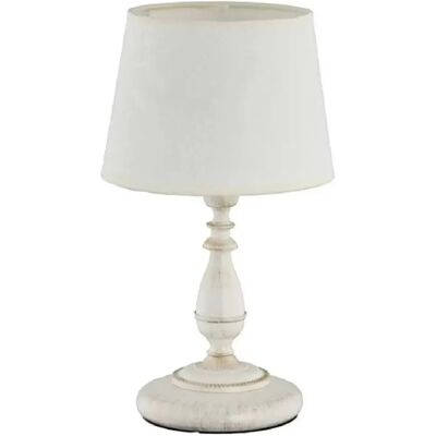 Lampe de table blanche classique Roksana E14 10W Alfa - Publicité Lampe de table blanche classique Roksana E14 10W Alfa - Publicité