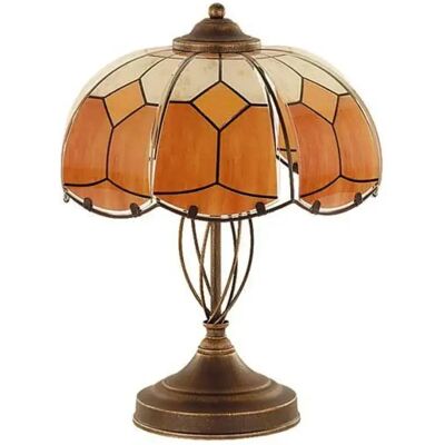 Lampe ? poser vitrail verre orange Alfa Witraz 10658 - Publicité Lampe ? poser vitrail verre orange Alfa Witraz 10658 - Publicité