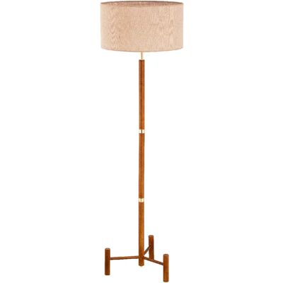 Lampadaire trépied bois, abat-jour beige 155cm E27 Alfa - Publicité Lampadaire trépied bois, abat-jour beige 155cm E27 Alfa - Publicité