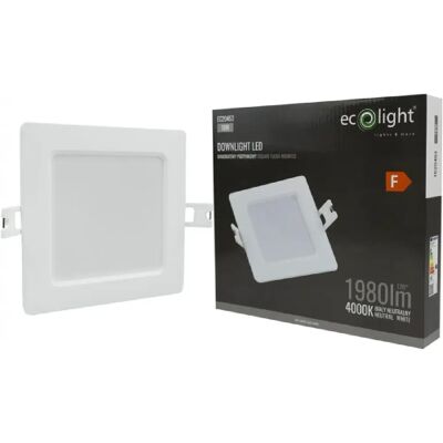 Ecolight Spot LED plafond - Blanc - Publicité Ecolight Spot LED plafond - Blanc - Publicité