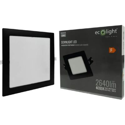 Ecolight Spot LED plafond - Noir - Publicité Ecolight Spot LED plafond - Noir - Publicité