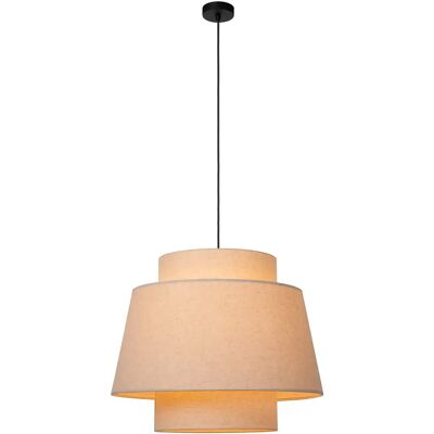 Suspension Lucide Tribute - Crème - Ø60cm - Hauteur réglable - Compatible LED - Publicité Suspension Lucide Tribute - Crème - Ø60cm - Hauteur réglable - Compatible LED - Publicité