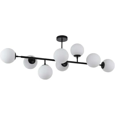 Light Prestige Dorado Modèle LP-002/8P Noir Blanc Plafonnier Moderne - Publicité Light Prestige Dorado Modèle LP-002/8P Noir Blanc Plafonnier Moderne - Publicité