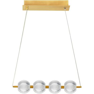 Light Prestige Suspension Brillant or 4 boules acrylique LED CCT 20W - Publicité Light Prestige Suspension Brillant or 4 boules acrylique LED CCT 20W - Publicité