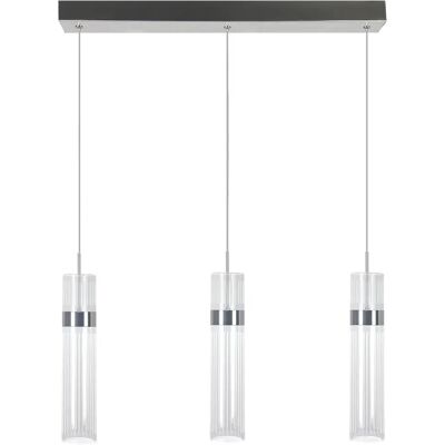 Light Prestige Suspension LED CCT 6W 60 cm chromé tubes transparents - Publicité Light Prestige Suspension LED CCT 6W 60 cm chromé tubes transparents - Publicité