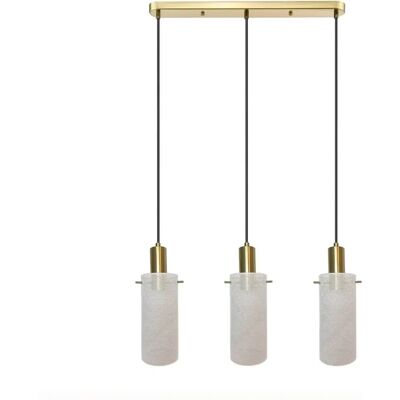 Suspension Tirana métal blanc/or 3xE27 Light Prestige - Publicité Suspension Tirana métal blanc/or 3xE27 Light Prestige - Publicité