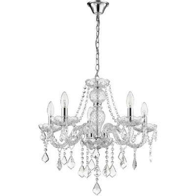 Suspension Cristallo Light Prestige 5xE14 cristal chrome - Publicité Suspension Cristallo Light Prestige 5xE14 cristal chrome - Publicité