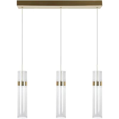 Light prestige Suspension 3 lumières LED - Transparent - Publicité Light prestige Suspension 3 lumières LED - Transparent - Publicité