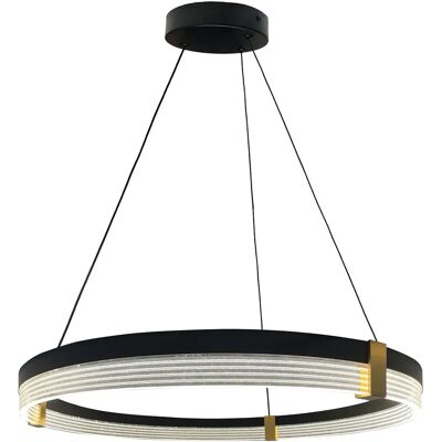 Light Prestige Suspension LED noire anneau 60cm CCT 32W doré Plum - Publicité Light Prestige Suspension LED noire anneau 60cm CCT 32W doré Plum - Publicité