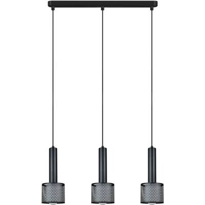Light Prestige Suspension industrielle noire ajourée 50 cm 3xE27 AMO - Publicité Light Prestige Suspension industrielle noire ajourée 50 cm 3xE27 AMO - Publicité