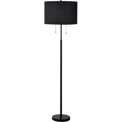 Light Prestige Lampadaire classique noir abat-jour ovale 2xE27 Fogo - Publicité Light Prestige Lampadaire classique noir abat-jour ovale 2xE27 Fogo - Publicité