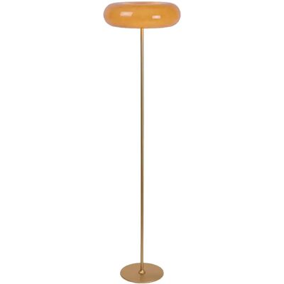 Lampe sur pied en verre Sentino 3 lumières - Taupe - Publicité Lampe sur pied en verre Sentino 3 lumières - Taupe - Publicité