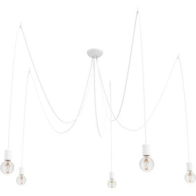 Suspension blanche Nowodvorski Spider 5 bras - Éclairage moderne - Publicité Suspension blanche Nowodvorski Spider 5 bras - Éclairage moderne - Publicité