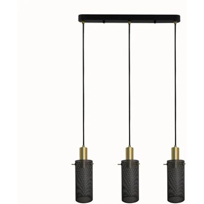 Suspension Tirana 3xE27 noir/or métal Light Prestige - Publicité Suspension Tirana 3xE27 noir/or métal Light Prestige - Publicité